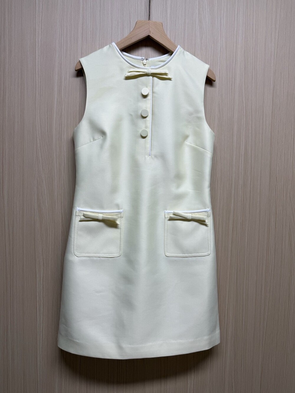 Self PortraitYellow Taffeta Bow Mini Dress - Picture 8 of 16